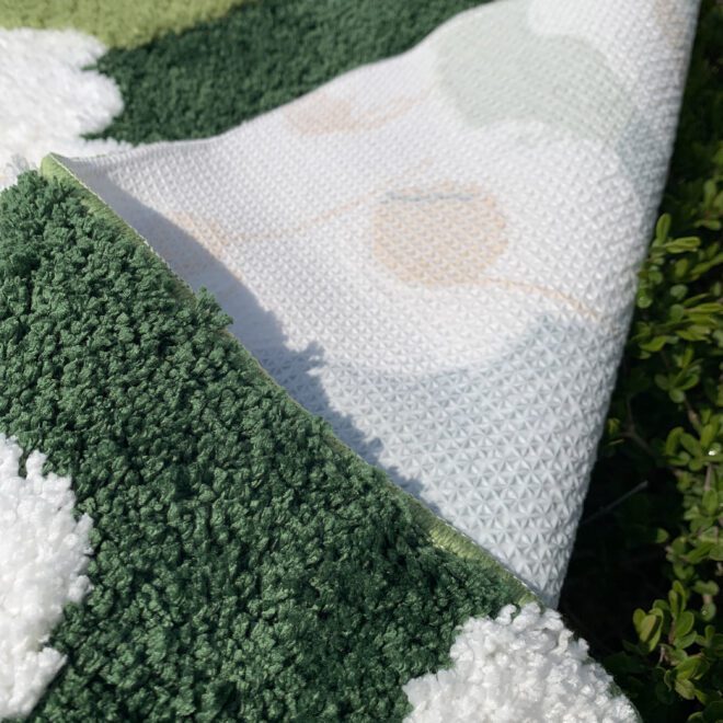 Abstract Tufted Moss Landscape Design Area Rug Rubber Non-Slip Backing Polyester Tufted Rug Pad Modern Luxurious Thick Carpet
