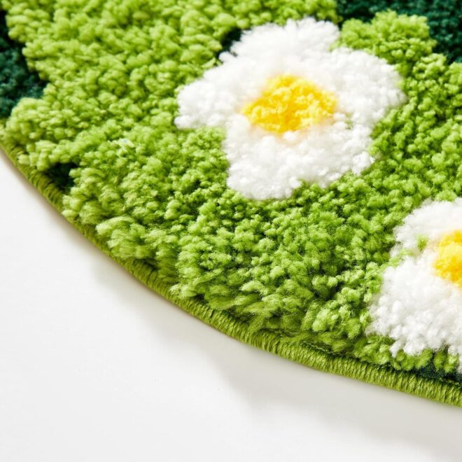 Abstract Tufted Moss Landscape Design Area Rug Rubber Non-Slip Backing Polyester Tufted Rug Pad Modern Luxurious Thick Carpet