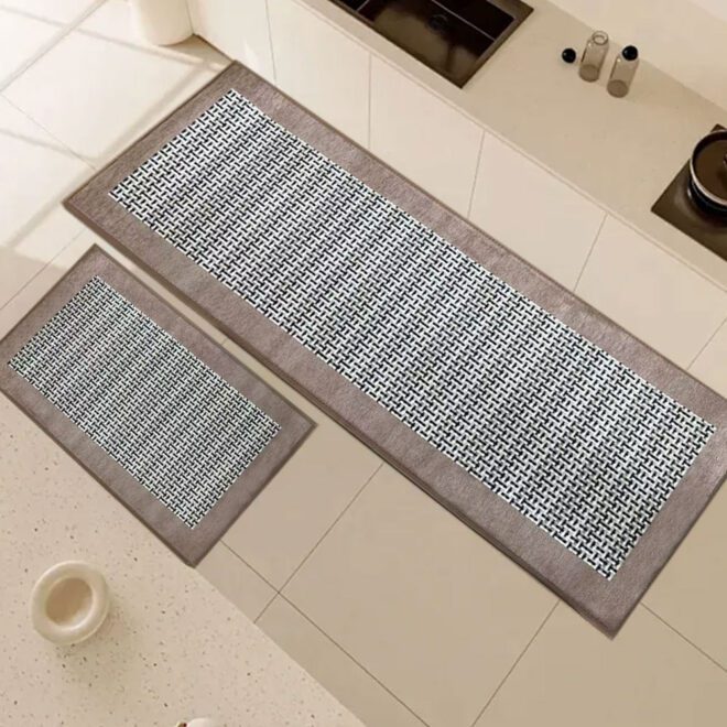 Inside Door Mat for Entry, Absorbent, Dirt Trapper, Low Profile Thin, Non Slip Mats with Rubber Backing, Ideal for Indoor, High Traffic, Garage, Entrance,