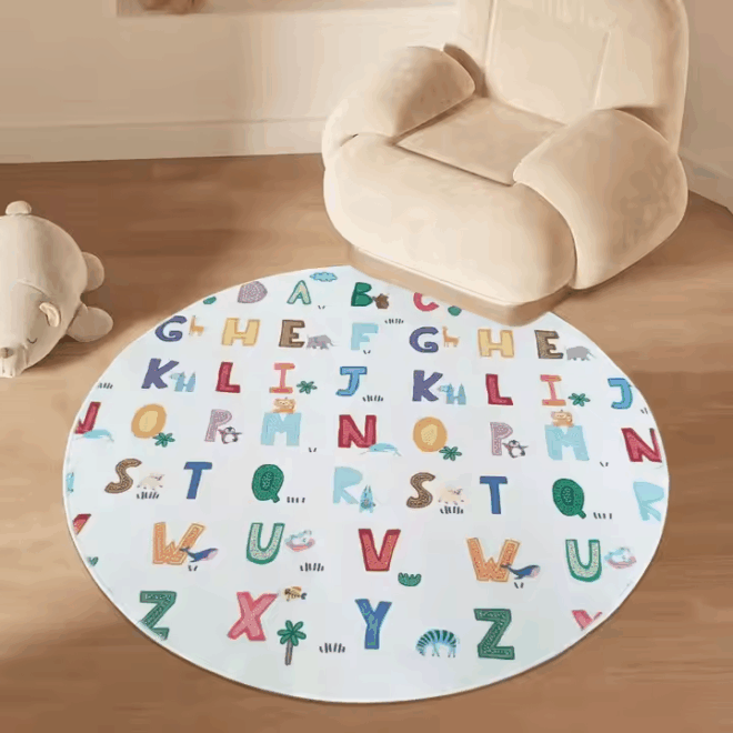 High Quality Chinese Sales Kids Machine Washable Area Rugs Cartoon Floor Mats Kindergarten Carpet