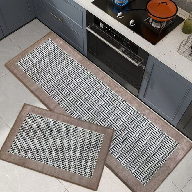Diatomite Chenille Woven Fabric Rubber Mat