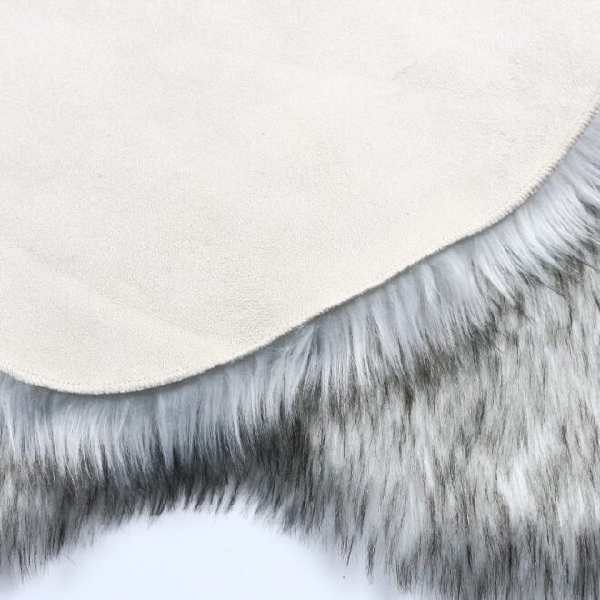 Ultra Soft Faux Sheepskin Fur Rug Grey Fluffy Area Rug Shag Rug Carpets for Bedroom Living Room