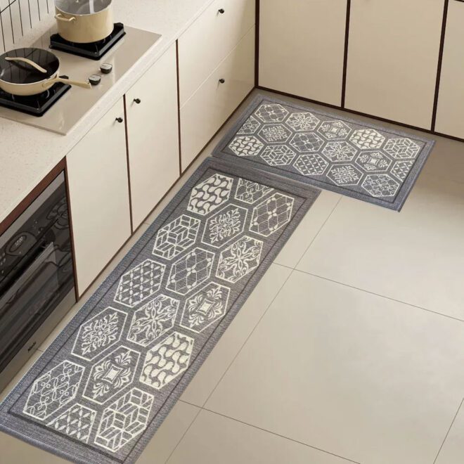 Custom Durable Standing Mats Jacquard Woven Fabric Rubber Mat
