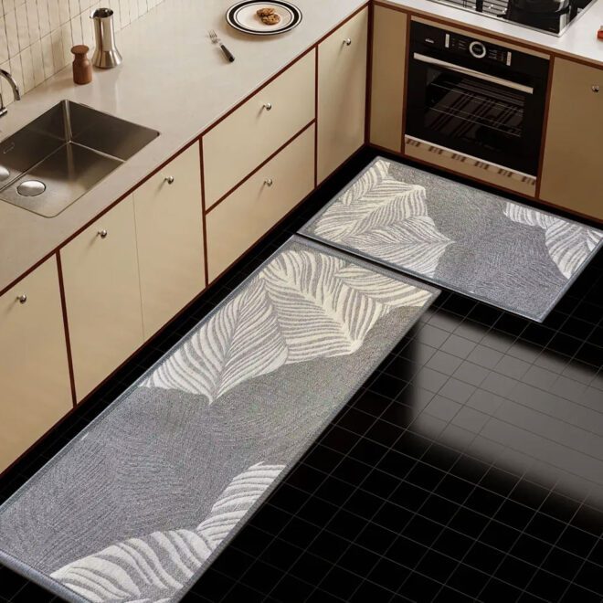 Jacquard Woven Fabric Rubber Mat