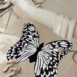 High Quality Butterfly Custom Cute Modern Tufted Character Rug With Logo