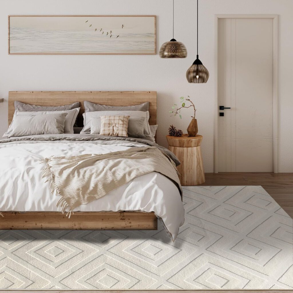 Jacquard Faux Fur Carpet Super-Soft Luxurious Nordic-style Plain Color 