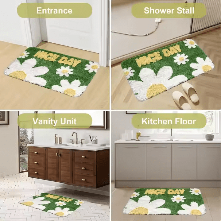 Washable Fruit Printing Cartoon Banana Kids Carpet and Rugs Bathroom Shower Mats Hot Selling in USA