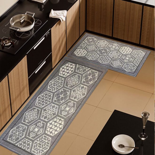 Custom Durable Standing Mats Jacquard Woven Fabric Rubber Mat