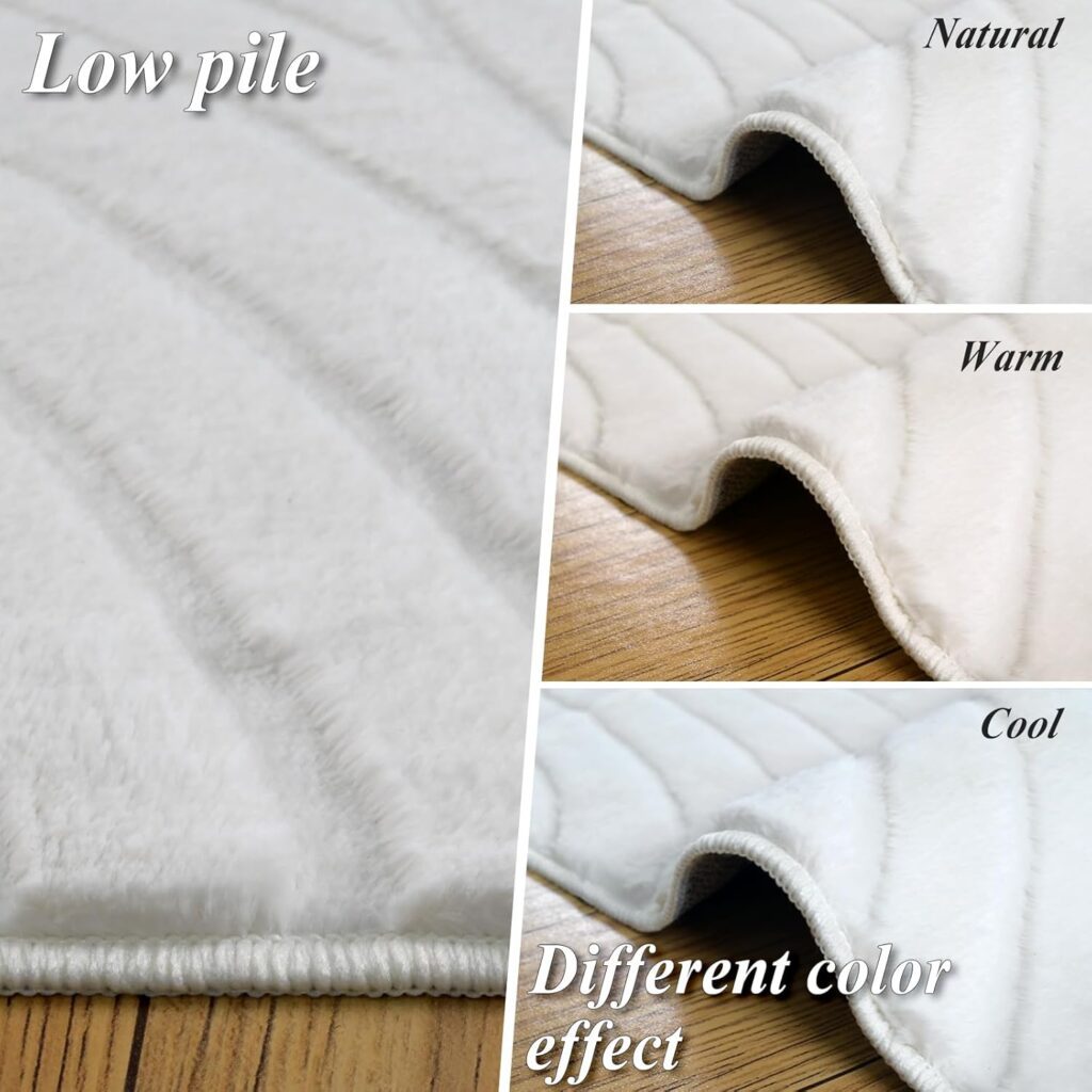 Jacquard Faux Fur Carpet Super-Soft Luxurious Nordic-style Plain Color 