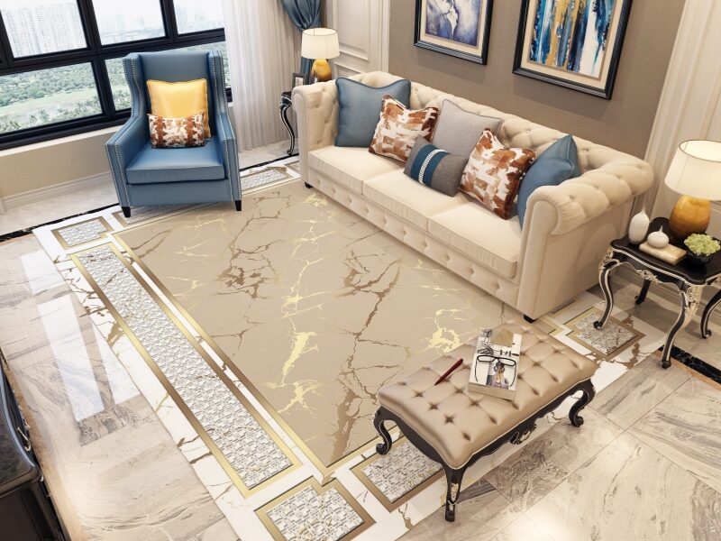 Jacquard Faux Fur Carpet Super-Soft Luxurious Nordic-style Plain Color