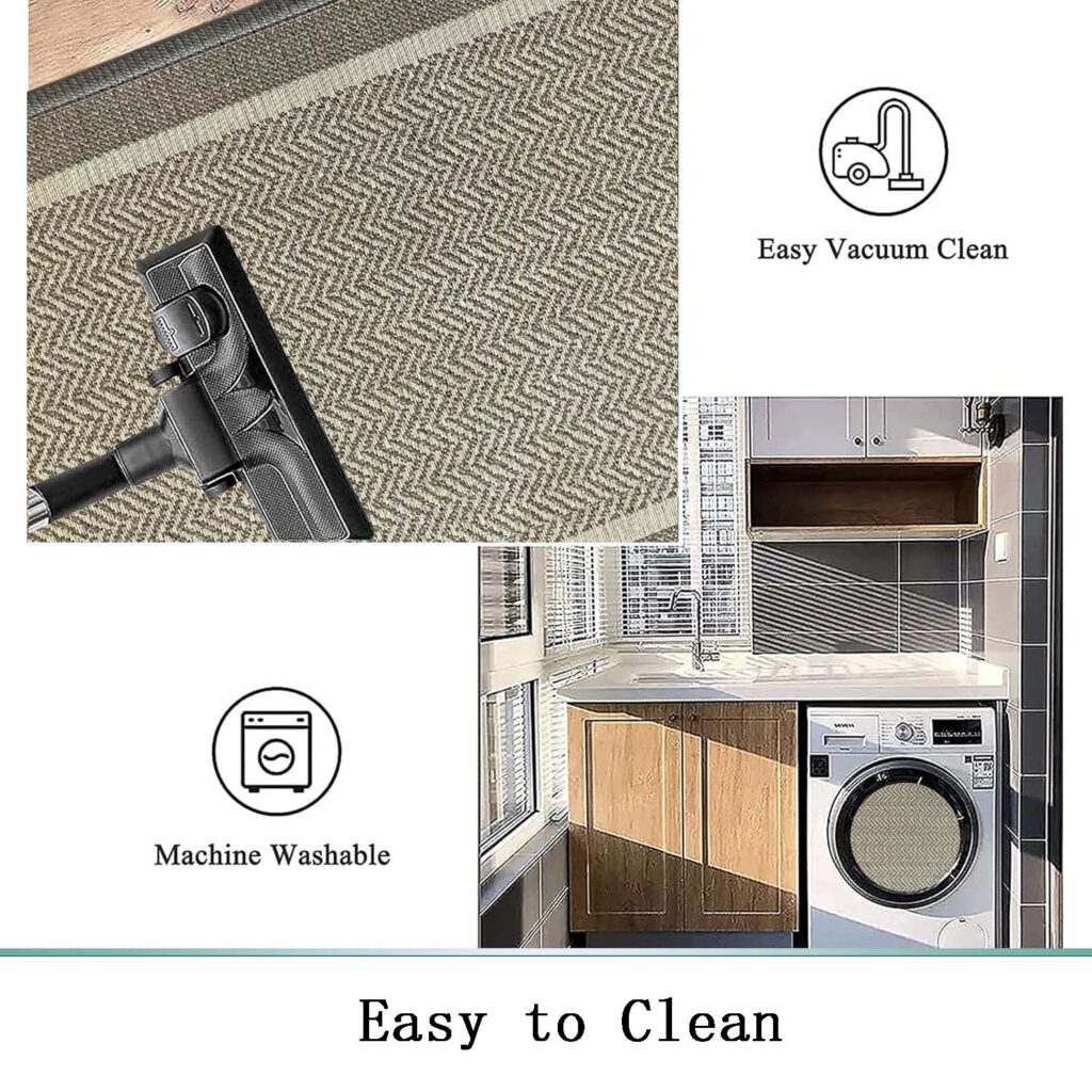 New Design Non Skid Washable Polyester Rubber Kitchen Mats for Floor Kitchen Rugs and Mats with 2mm Rubber Backing