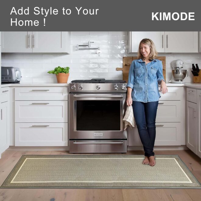 New Design Non Skid Washable Polyester Rubber Kitchen Mats for Floor Kitchen Rugs and Mats with 2mm Rubber Backing