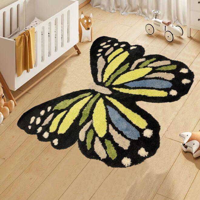 Butterfly Shaped Office Home Carpets and Rugs Fluffy Carpet Luxury Floor Modern Rugs Living Room
