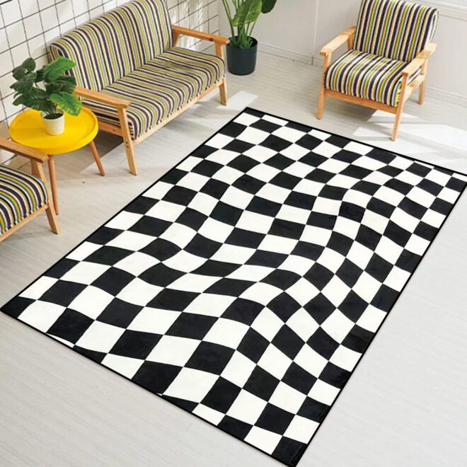 Factory Custom Anti slip Foldable Persian Living Room Rug Modern Printed Low Pile Machine Washable Tapis for Bedroom