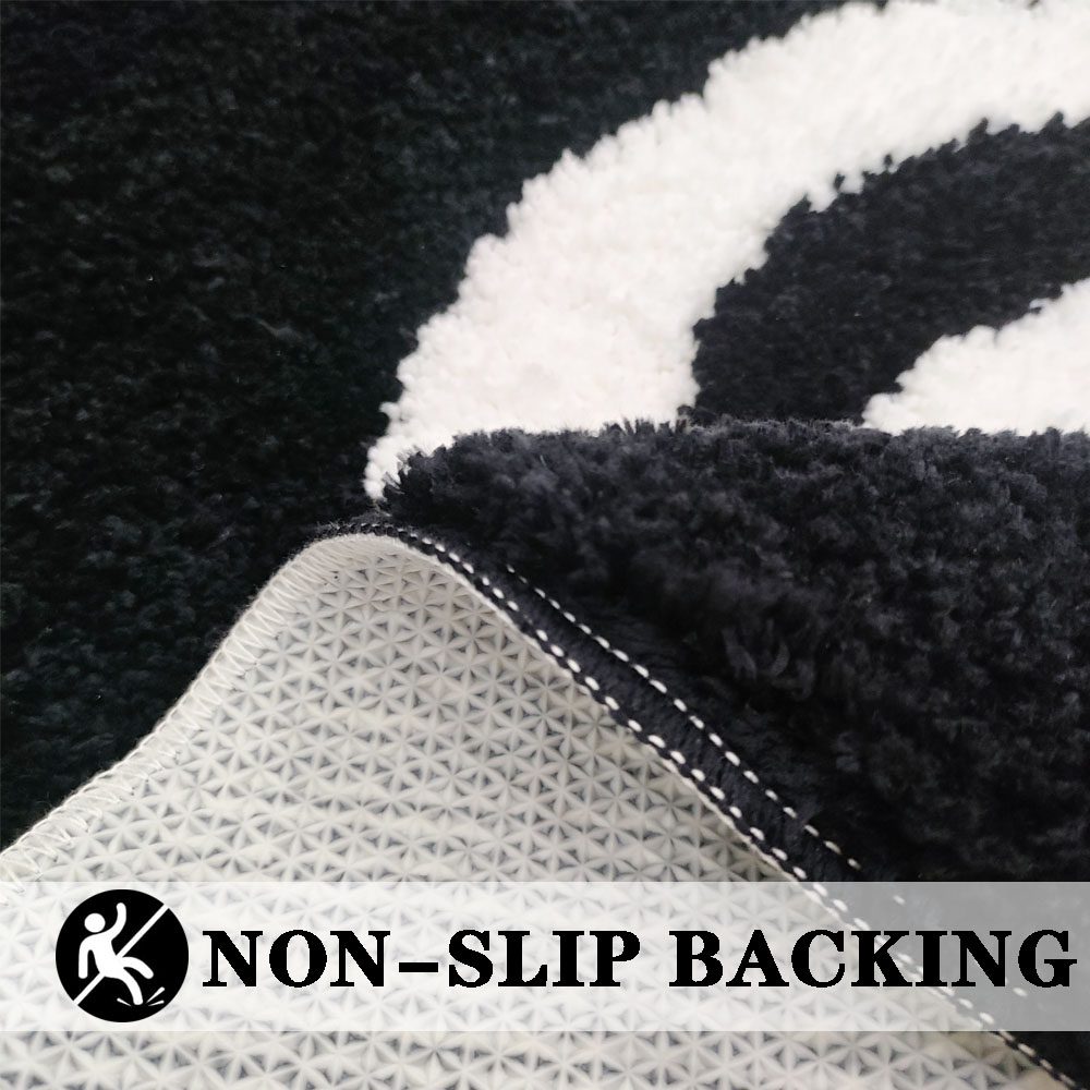 8-ball Tufted Anti slip Fluffy Foot Mat Customized Super Absorbent Ultra-fine Fiber Plush Bath Mat Carpet