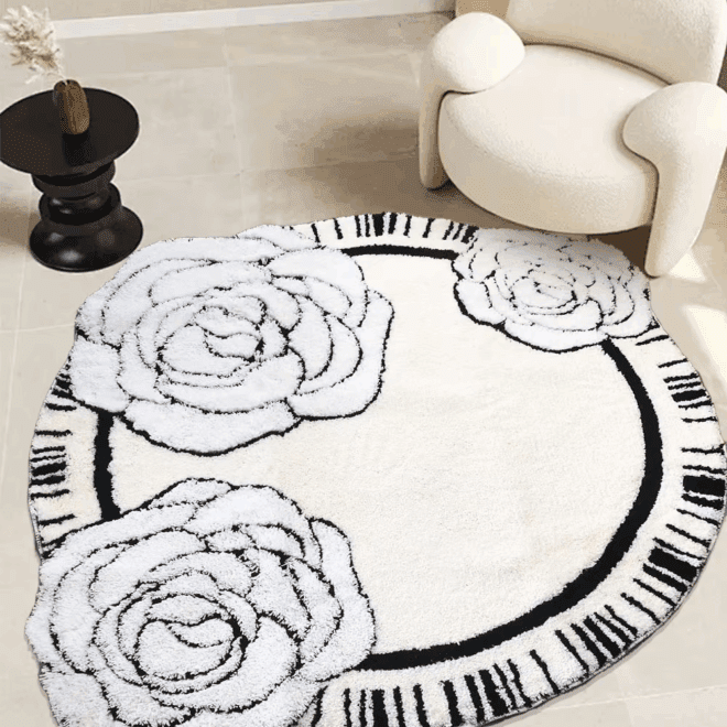 Custom Jacquard Microfiber Bath Rug Soft Non-Slip Kids Bathroom Carpets