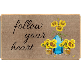 Compact 45×75 cm Linen Rubber Mat – Diatomite Print, Stain-Proof, Modern Style