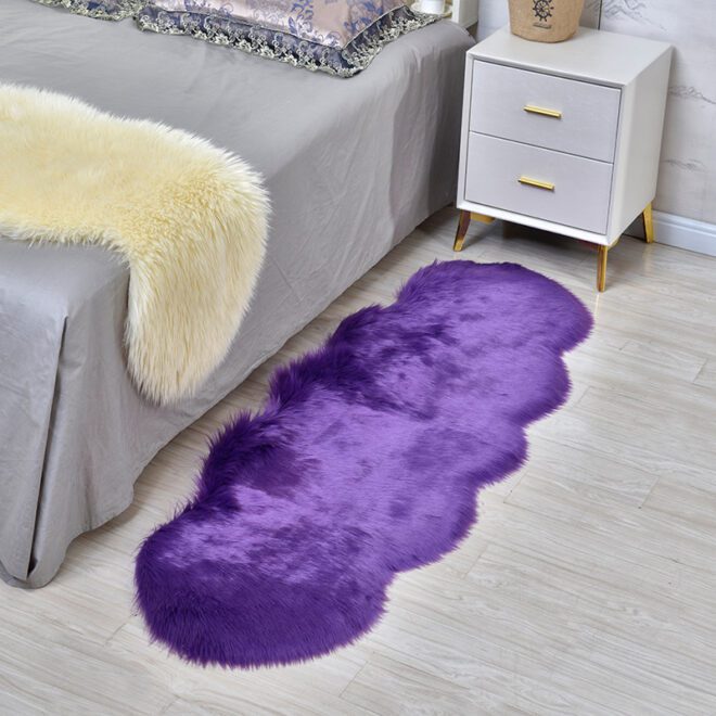 Faux Sheepskin Fur Area Rugs for Bedroom Carpet