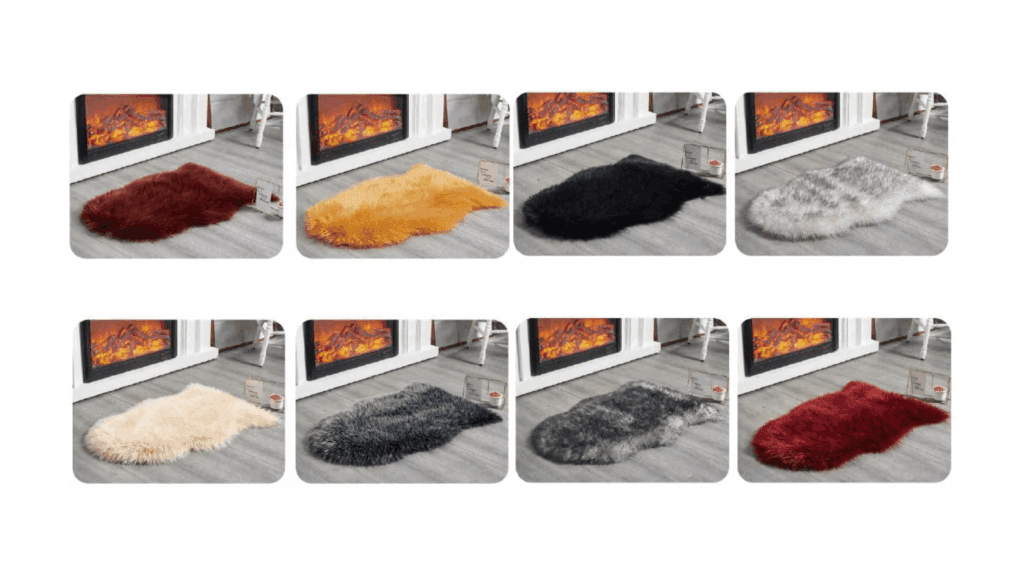 Faux Sheepskin Shape Carpet Europe and the United States Bedroom Full Spread