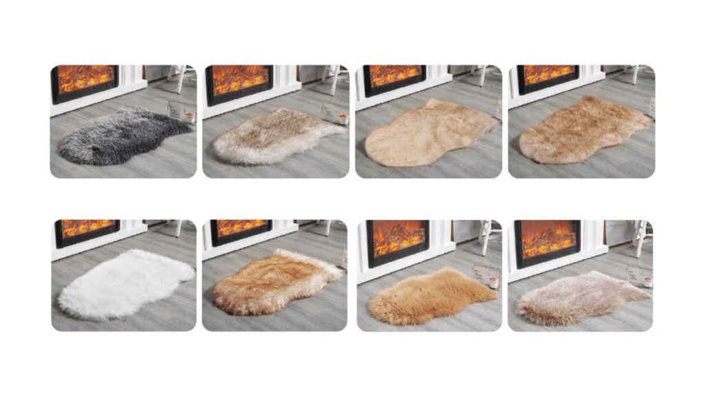 Faux Sheepskin Shape Carpet Europe and the United States Bedroom Full Spread