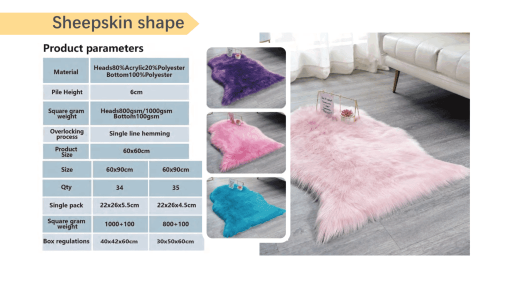 Faux Sheepskin Shape Carpet Europe and the United States Bedroom Full Spread