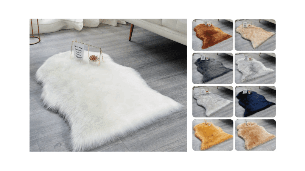Faux Sheepskin Shape Carpet Europe and the United States Bedroom Full Spread