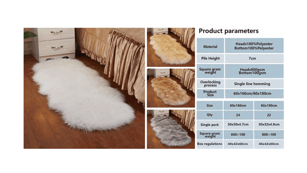 Faux Sheepskin Shape Carpet Europe and the United States Bedroom Full Spread
