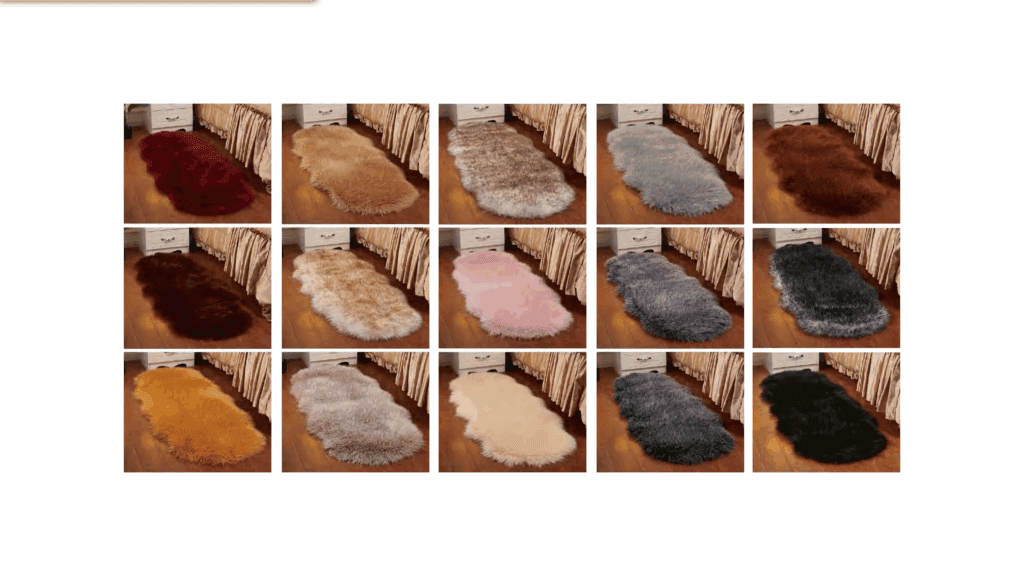 Faux Sheepskin Shape Carpet Europe and the United States Bedroom Full Spread