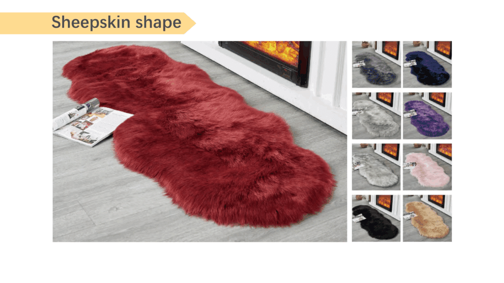 Faux Sheepskin Shape Carpet Europe and the United States Bedroom Full Spread