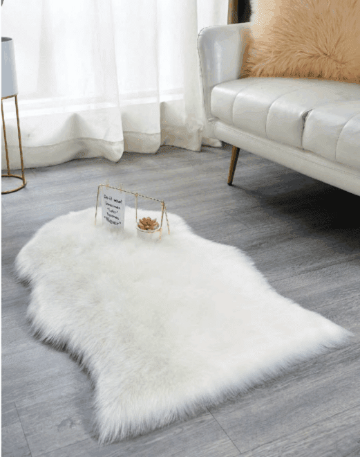 Faux Sheepskin Shape Carpet Europe and the United States Bedroom Full Spread