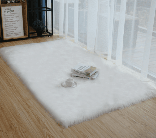 Hot Sale Large Fluffy Faux Fur Area Rug for Home