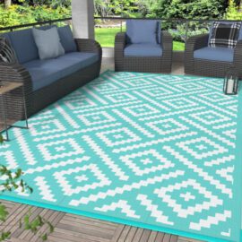 Outdoor Rug Polypropylene Carpet Patio RV Mat for Camping
