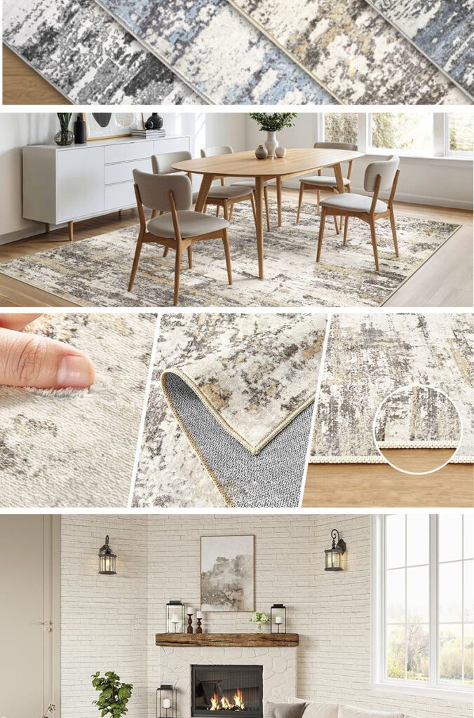 High-quality Living Room Imitation Cashmere Printed Carpet Beautiful Waterproof and Stain-resistant Custom Piano Room Carpet