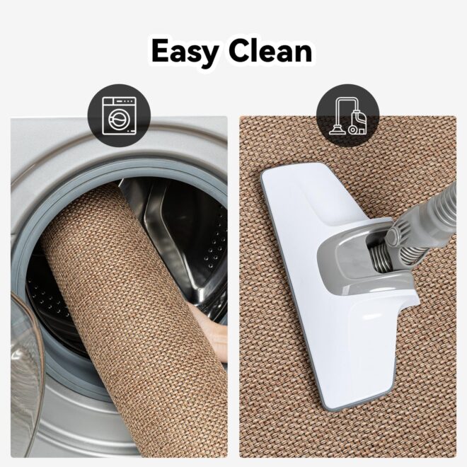 Kitchen Rug Mat Sets Non Slip Washable, Absorbent Floor Mats for Kitchen, Runner Rugs Set for Kitchen, Hallway, Dining Room, 44x77cm+44x120cm, Beige