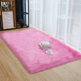 Hot Sale Faux Fur Sheep Skin Long Pile Shaggy Fluffy Soft Comfortable Carpet and Rug
