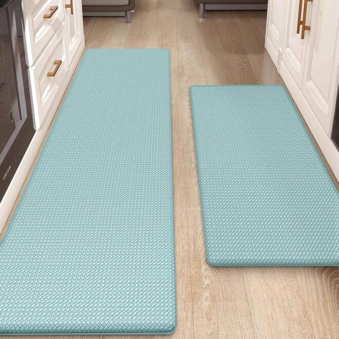 Kitchen Rug Waterproof, Non-slip, Oil Resistant Leather for Standing Desk, Kitchen Floor, Office