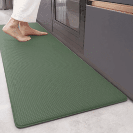 Kitchen Rug Waterproof, Non-slip, Oil Resistant Leather for Standing Desk, Kitchen Floor, Office