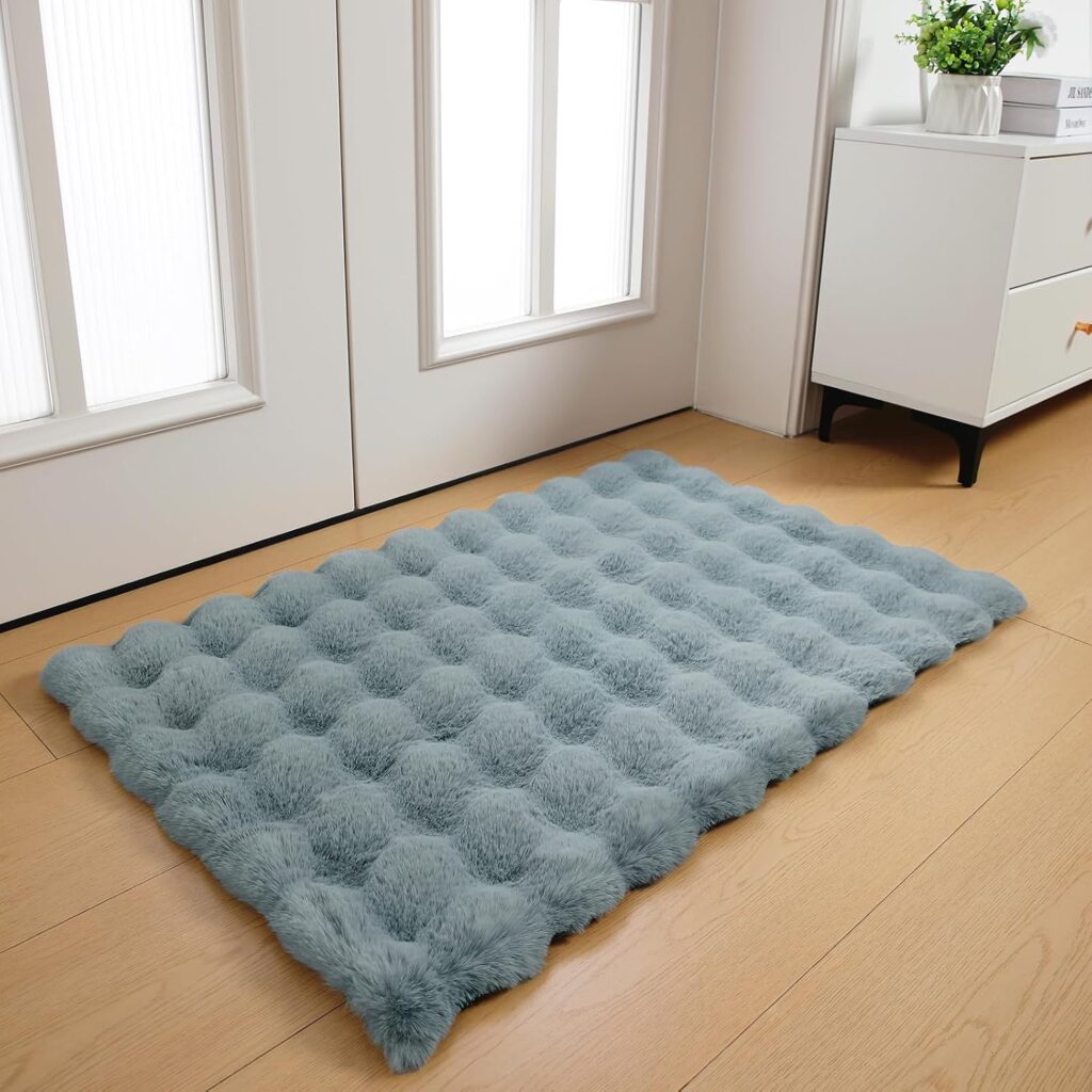 Faux Rabbit Fur Rug Big Living Room Decorative Carpet Car Home Camping Use OEM China Cheap Option