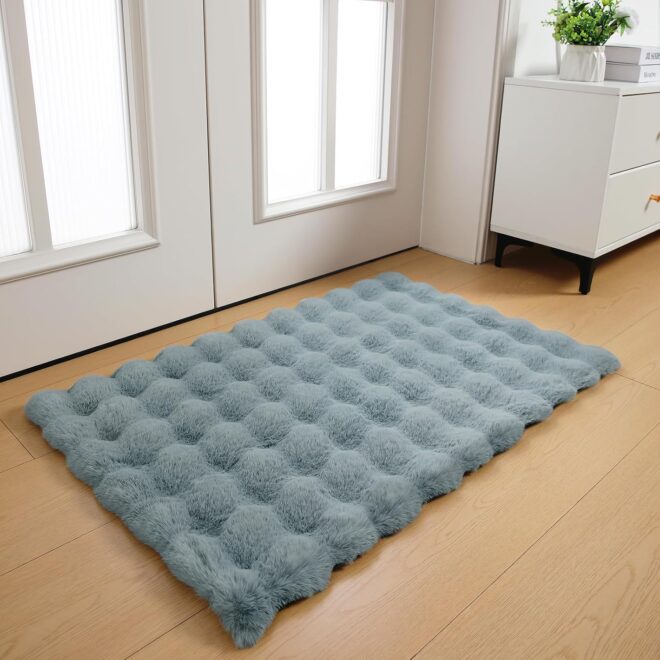 Faux Rabbit Fur Rug Big Living Room Decorative Carpet Car Home Camping Use OEM China Cheap Option