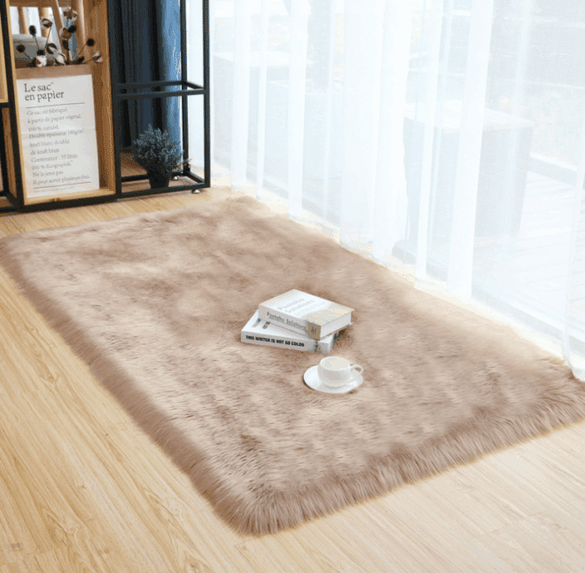 Faux Fur Sheep Skin Long Pile Shaggy Fluffy Soft Comfortable Carpet and Rug