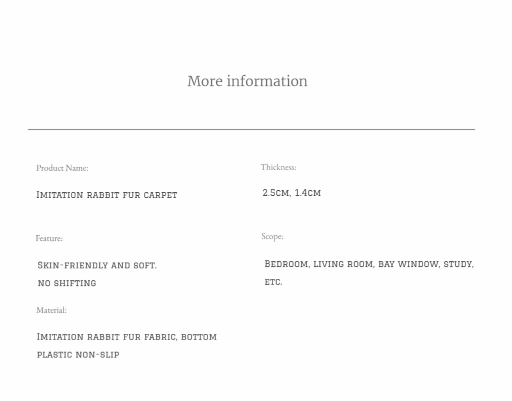 Faux Rabbit Fur Area Rug Large Carpet Living Room Rabbit Fur Rugs and Carpets Floor Carpet