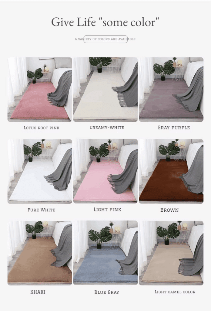 Faux Rabbit Fur Area Rug Large Carpet Living Room Rabbit Fur Rugs and Carpets Floor Carpet