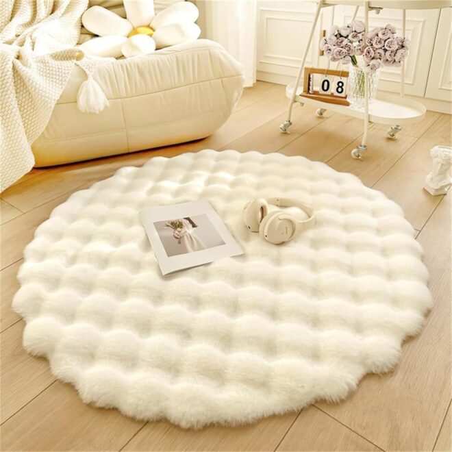 Faux Rabbit Fur Area Rug Large Carpet Living Room Rabbit Fur Rugs and Carpets Floor Carpet