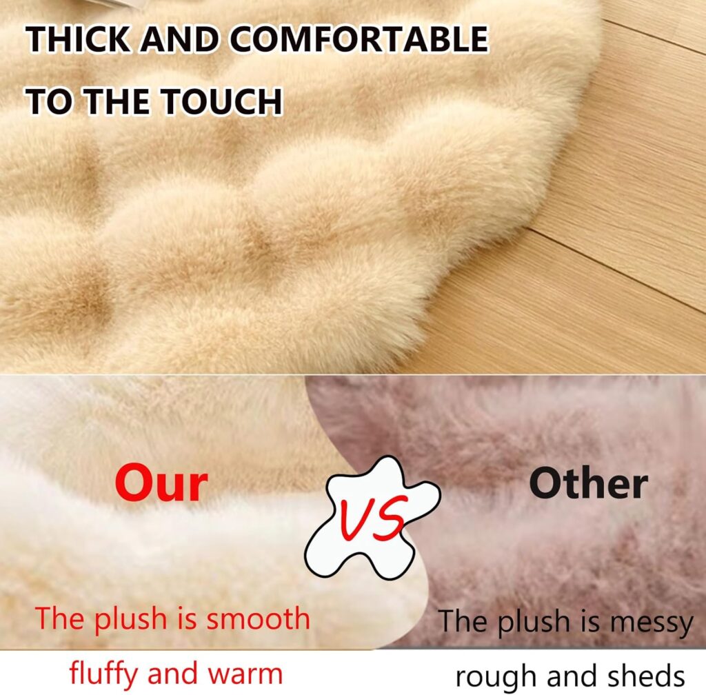 Faux Rabbit Fur Area Rug Large Carpet Living Room Rabbit Fur Rugs and Carpets Floor Carpet