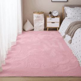Solid Color Fluffy Carpets Large Area Luxury Mat Faux Fur Rug