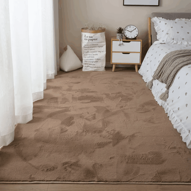 Faux Rabbit Fur Rug Big Living Room Decorative Carpet Car Home Camping Use OEM China Cheap Option