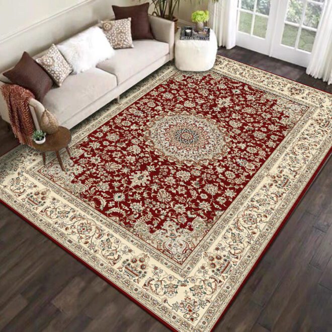 Faux Cashmere Thick Vintage Luxury Home Soft Living Room Floor Mat Area Rug Carpets for Floor Office