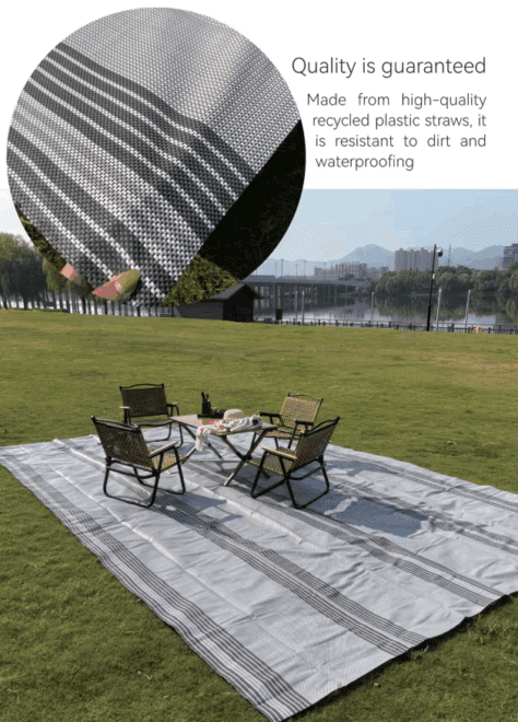 Sand Free Compact Outdoor Beach Mat for Travel