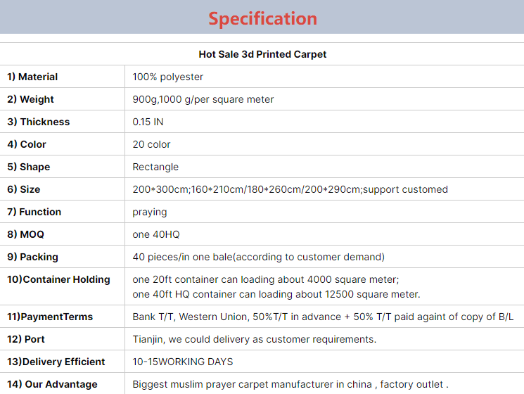 Low Price Carpets and Rugs for Sale 3D Printing Carpet Living Room Bedroom Carpet
