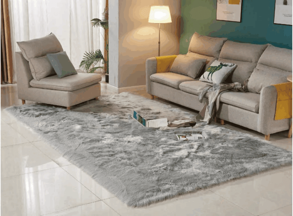  Faux Fur Sheep Skin Long Pile Shaggy Fluffy Soft Comfortable Carpet and Rug